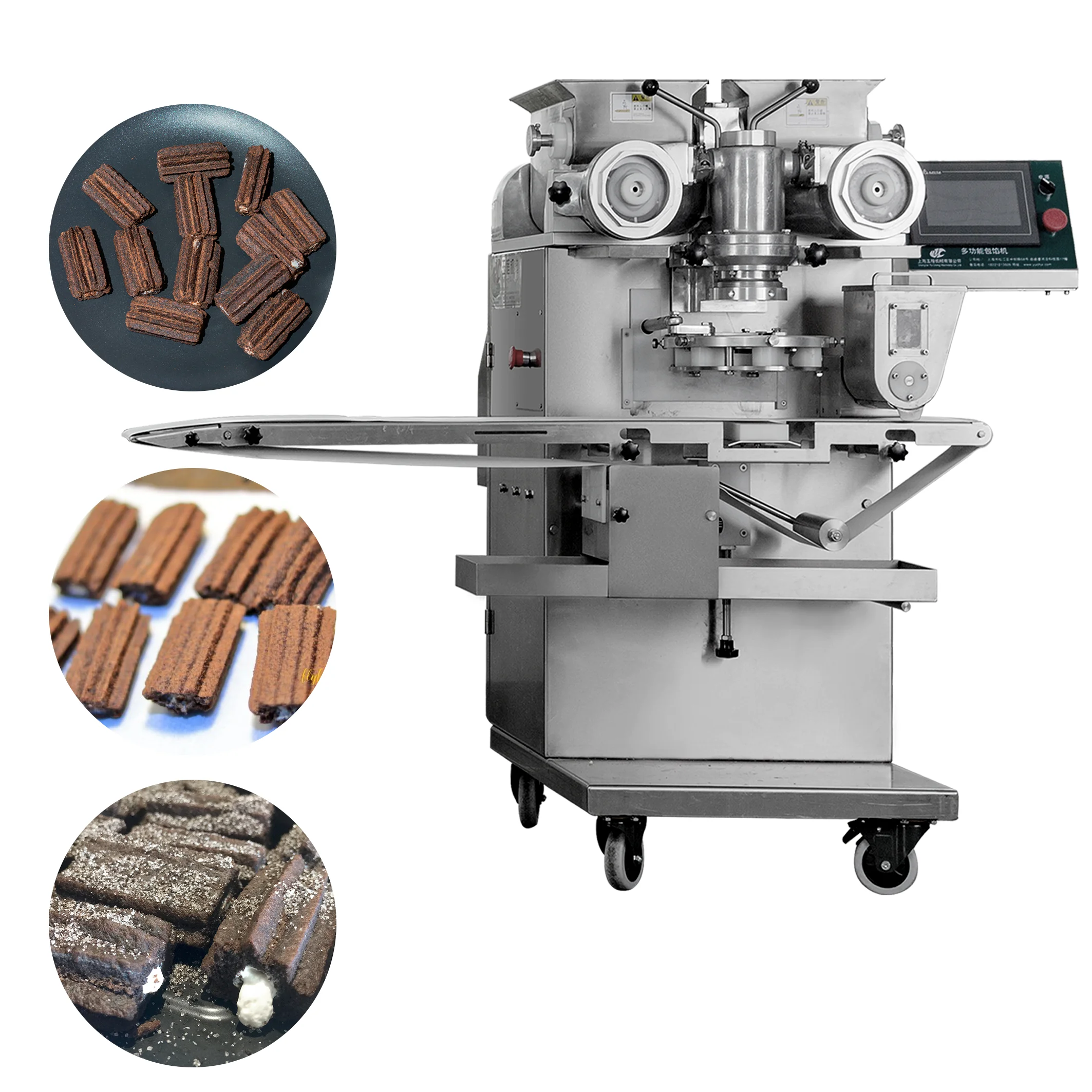 Frozen Food Making Encrusting Equipment Spanish Churros Encrusting Machine for Sale