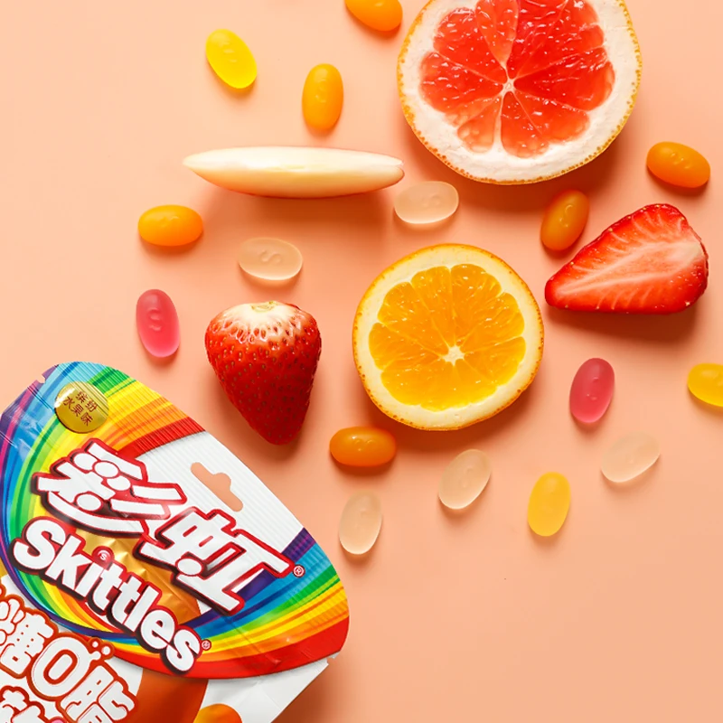 New product 0 sugar 0 fat gummies colorful candy sweets sour  Fruit Candy Original 36g Hot