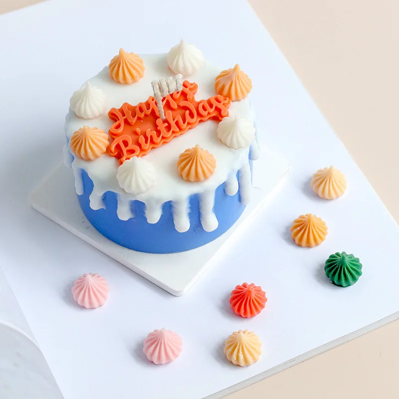 NEW arrived DIY Pastry Mini Dessert 4 Cavity Cake Decoration Small Fondant Candy Candle Silicone Mold for baking