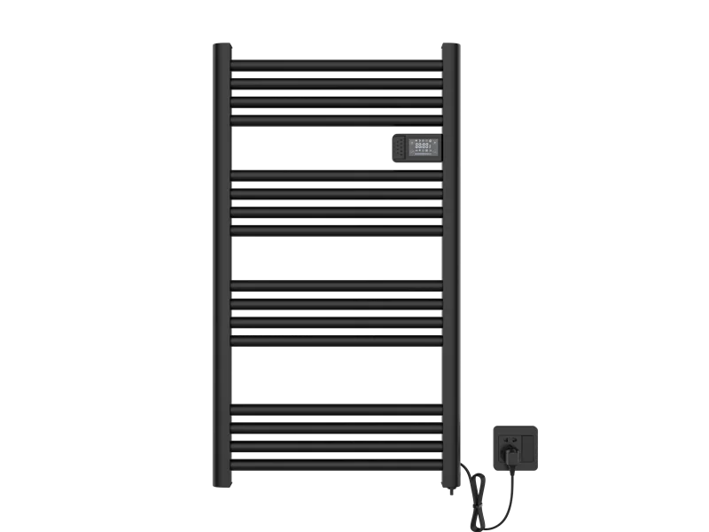 Wall mounted bathroom Aluminum black hot electric heated towel warmer dry heating towel radiator