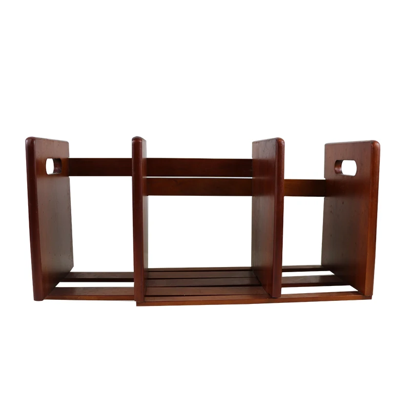 100% Natural Radial Pine wood Extension Book Rack Modern Wooden Book Rack