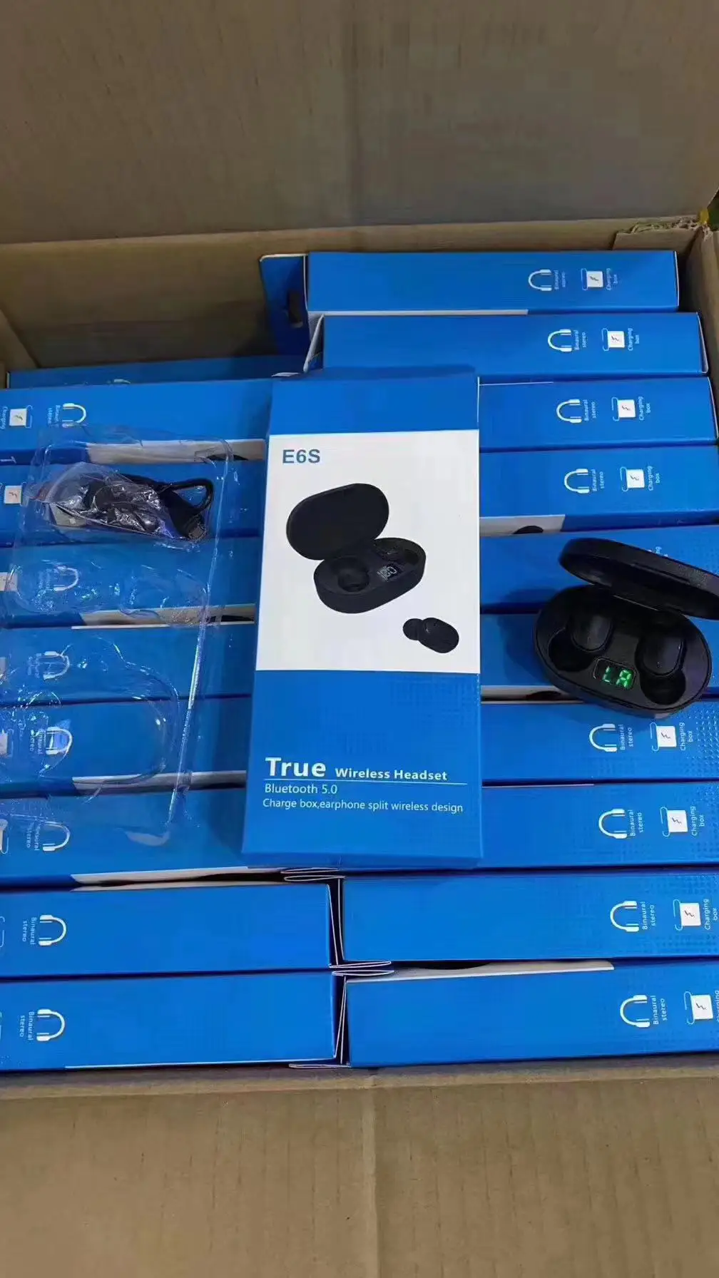 TWS E6S BT Earphones True Wireless Stereo Earbuds Sports Headsets With Microphone E6S Gaming Headphones For Mobile Phone