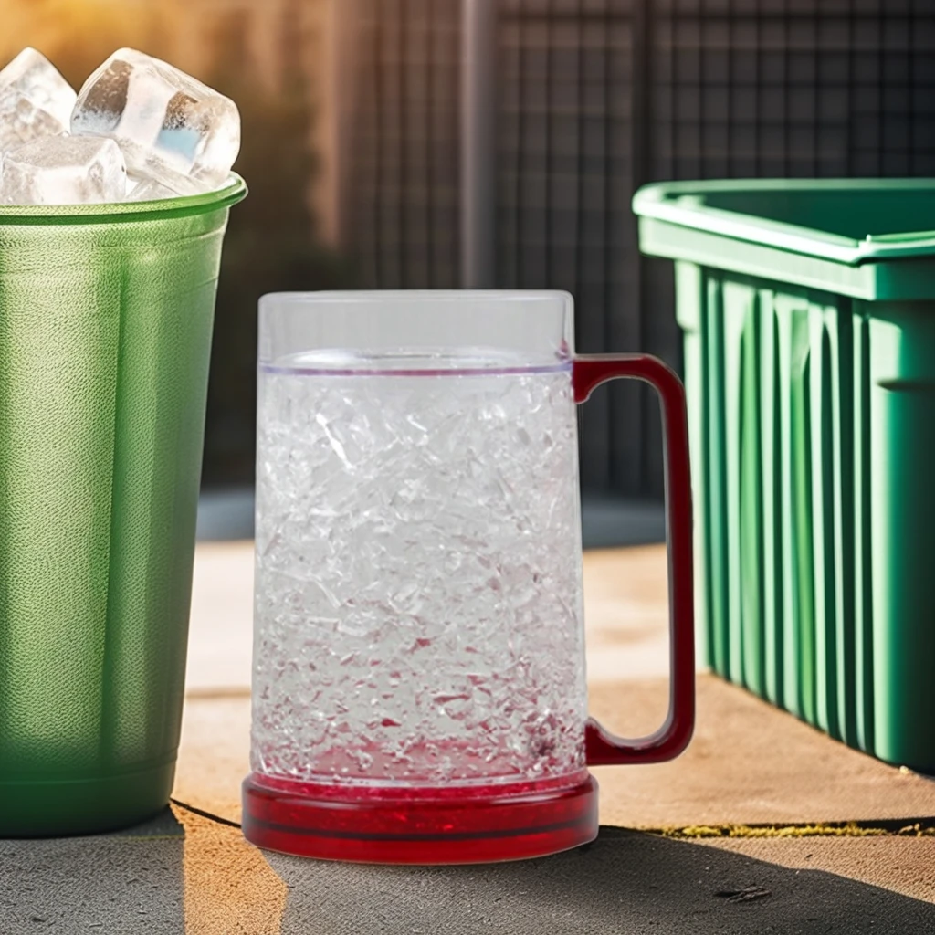 BPA-Free Plastic iced Gel Beer Freezer Mug Creative Style PS Material for Halloween & Christmas