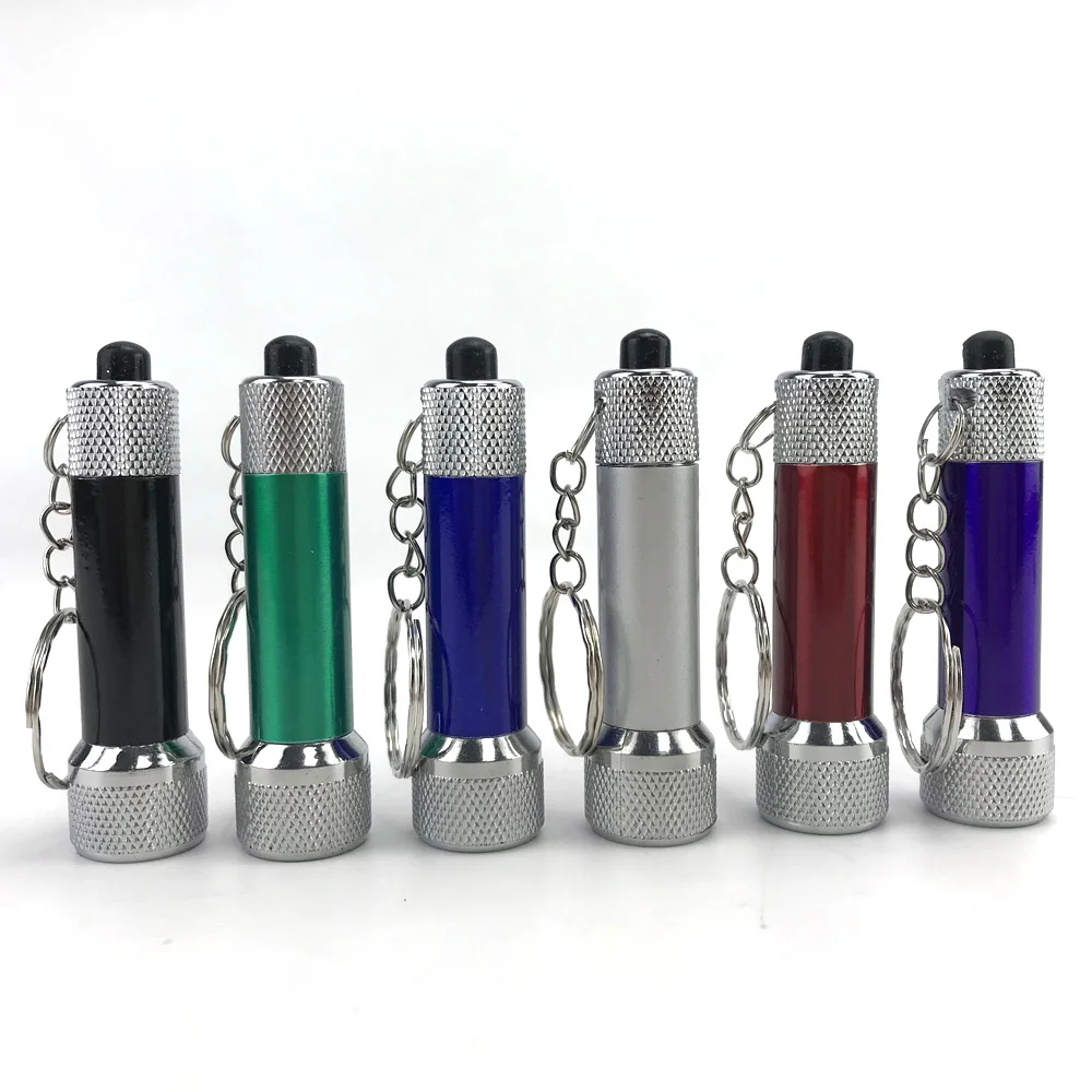 LFT010 Mini Aluminum Keychain Light 5 LED Strong Light Handle Torch Flashlights
