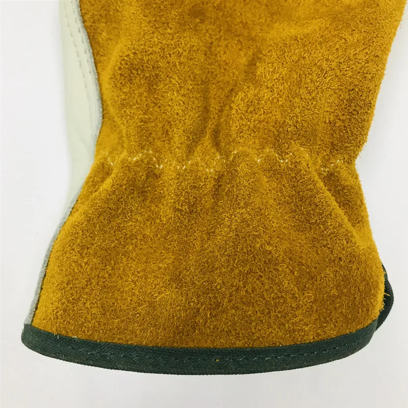 Custom Logo Cowhide Leather Camping Gardening Working  Construction Housework Wear Gloves Protective Gear Grip Bulk Men Women