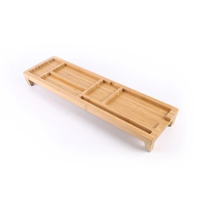 Bamboo Under Desk Keyboard Tray Office Organizer Work Station
