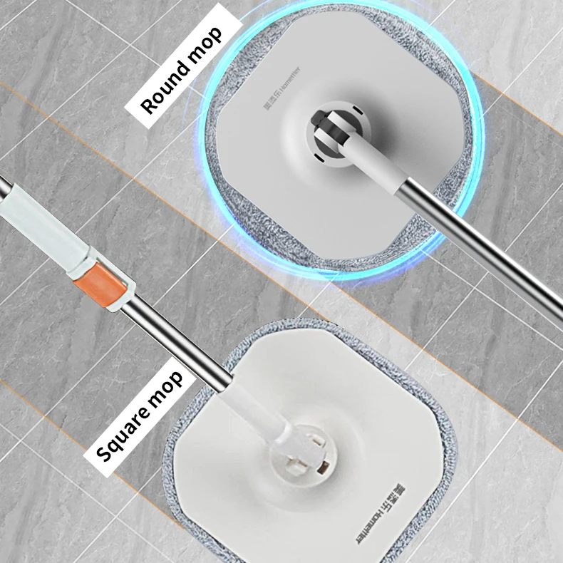 Rotating floor cleaner mop spin magic microfiber flat 360 spinning mop hand free squeeze bucket mop spin