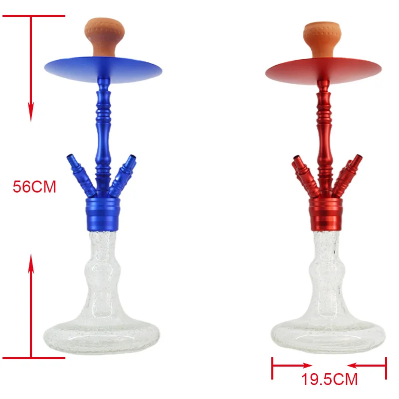 New Style Hookah Set Wholesalers Hookah Shisha 3 Colors Hooka Complete Chicha Glass Shisha Hookah