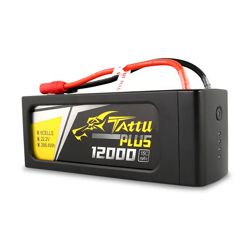 Tattu Plus Intelligent 12000mAh 15C 22.2V 6S1P 6S FPV Lipo Battery TATTU Smart Drone Battery for agricultural uav sprayer