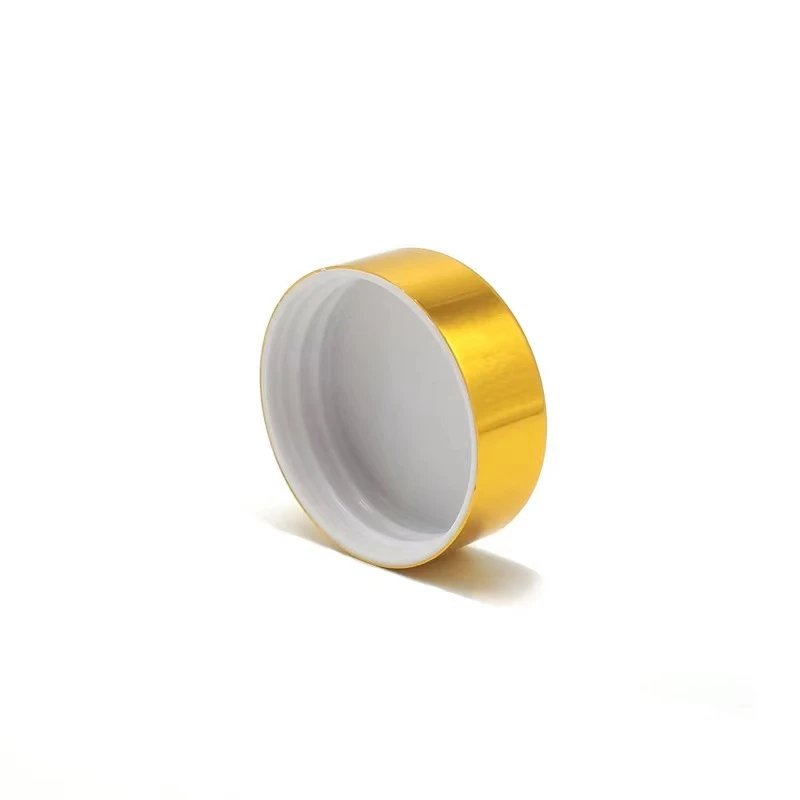 Aluminum Lid, Inner PP Matte Gold Aluminum Coating Cap for Bottles