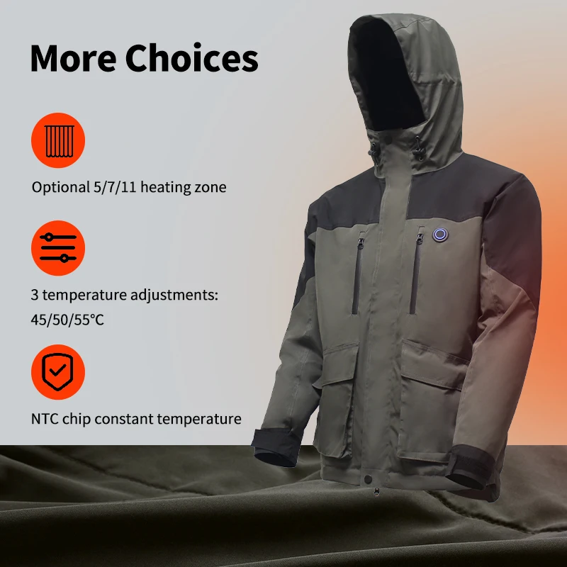 Sports Thin Smart Bluetooth Waterproof Electric Work Solar Woman Fleece Winter Custom Heating Jacket For Men