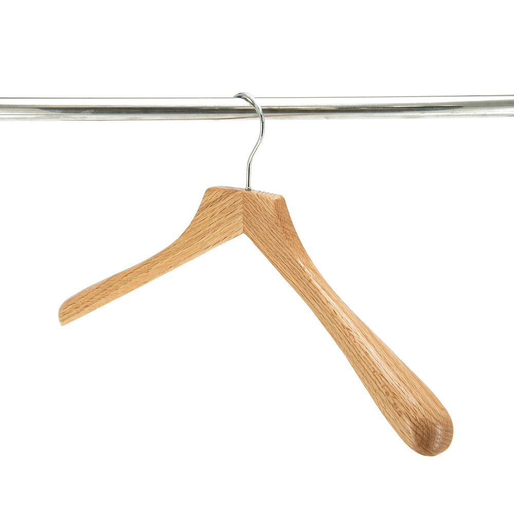Chinese Supplier Glory Hanger Top Quality Deluxe Flat Natural Wooden Hanger for Clothes