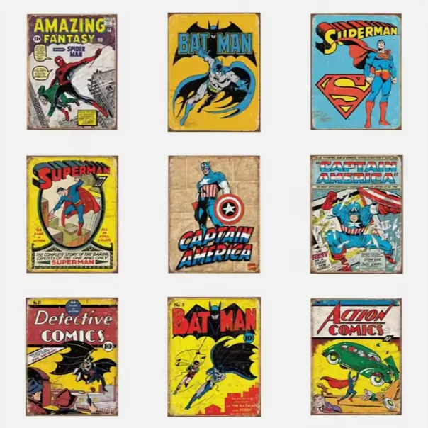 Manufacturer Custom Cartoon Metal Tin Sign Man Cave Garage Bar Wall Decor Wholesale For Bar Garage Wall Decoration