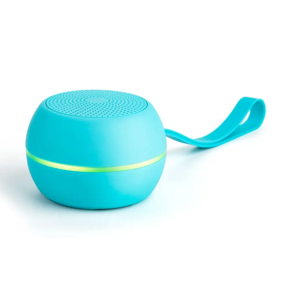 Portable Pocket Size Bluetooth HI-FI Speaker Mini Stylish RGB led Light Speakers with Silicone Lanyard