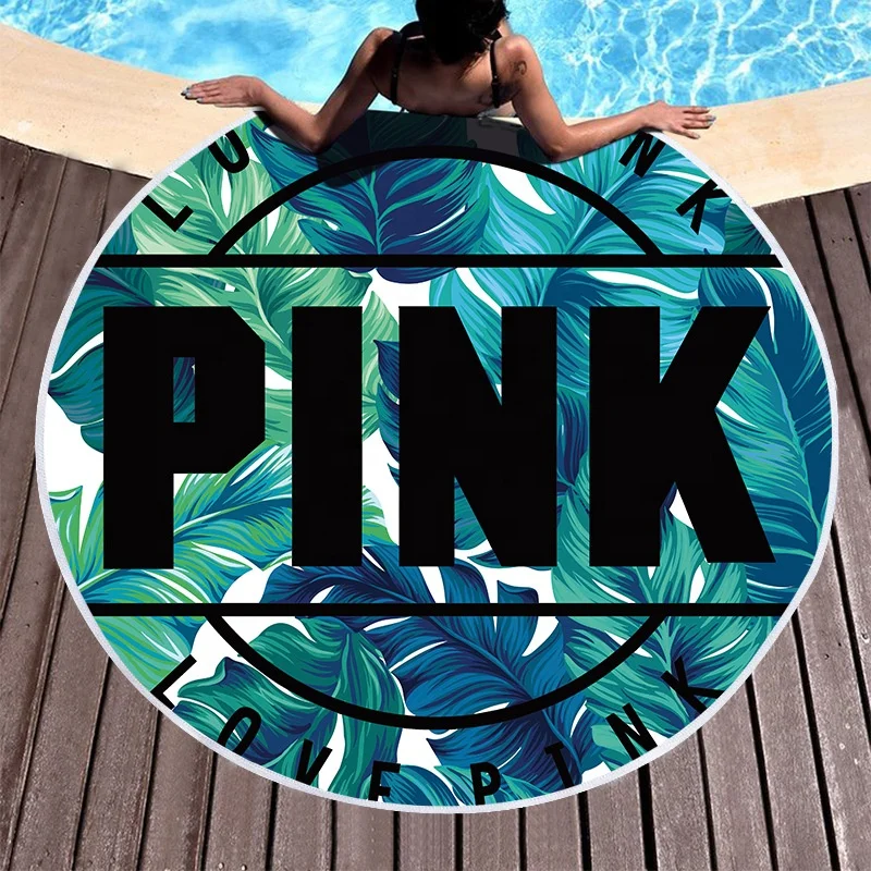 Прямая поставка быстросохнущее 2021 Спортивное специальное круглое пляжное полотенце с бахромой