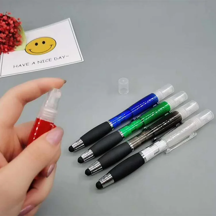 Wholesale 3ml Alcohol Spray Pen Perfume Bottle Pocket Hand Sanitizer Ball Pen