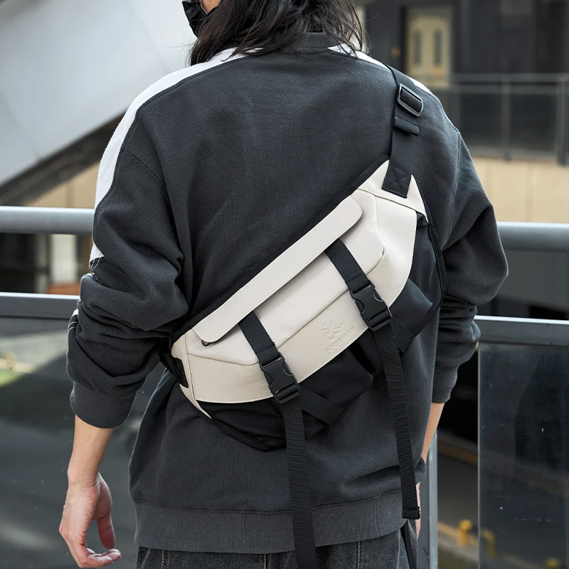 Men Crossbody Bag Vintage Lightweight Portable Cycling Bag Shoulder Bags for Men
