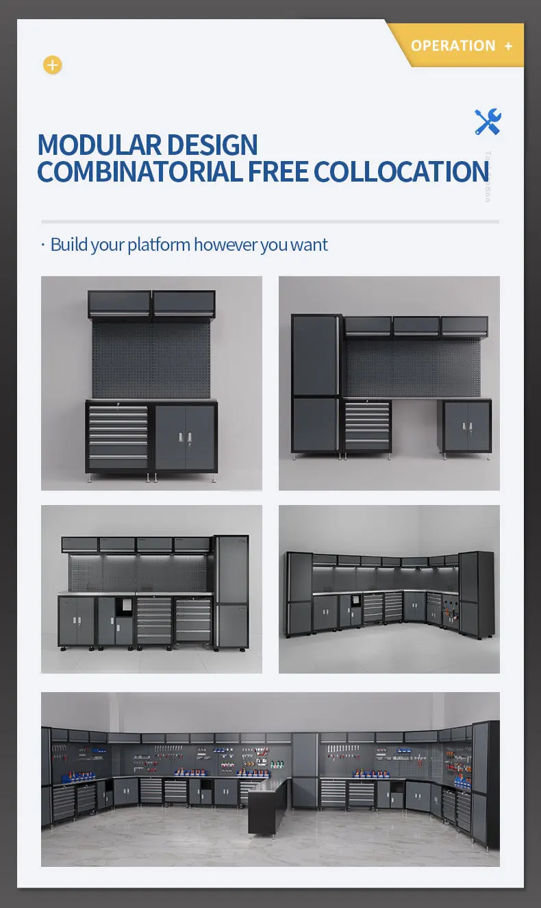 Garage Storage Tool Roller Cabinet Trolley Workbench Metal Tool Trolley Box Mechanical Tool Cart