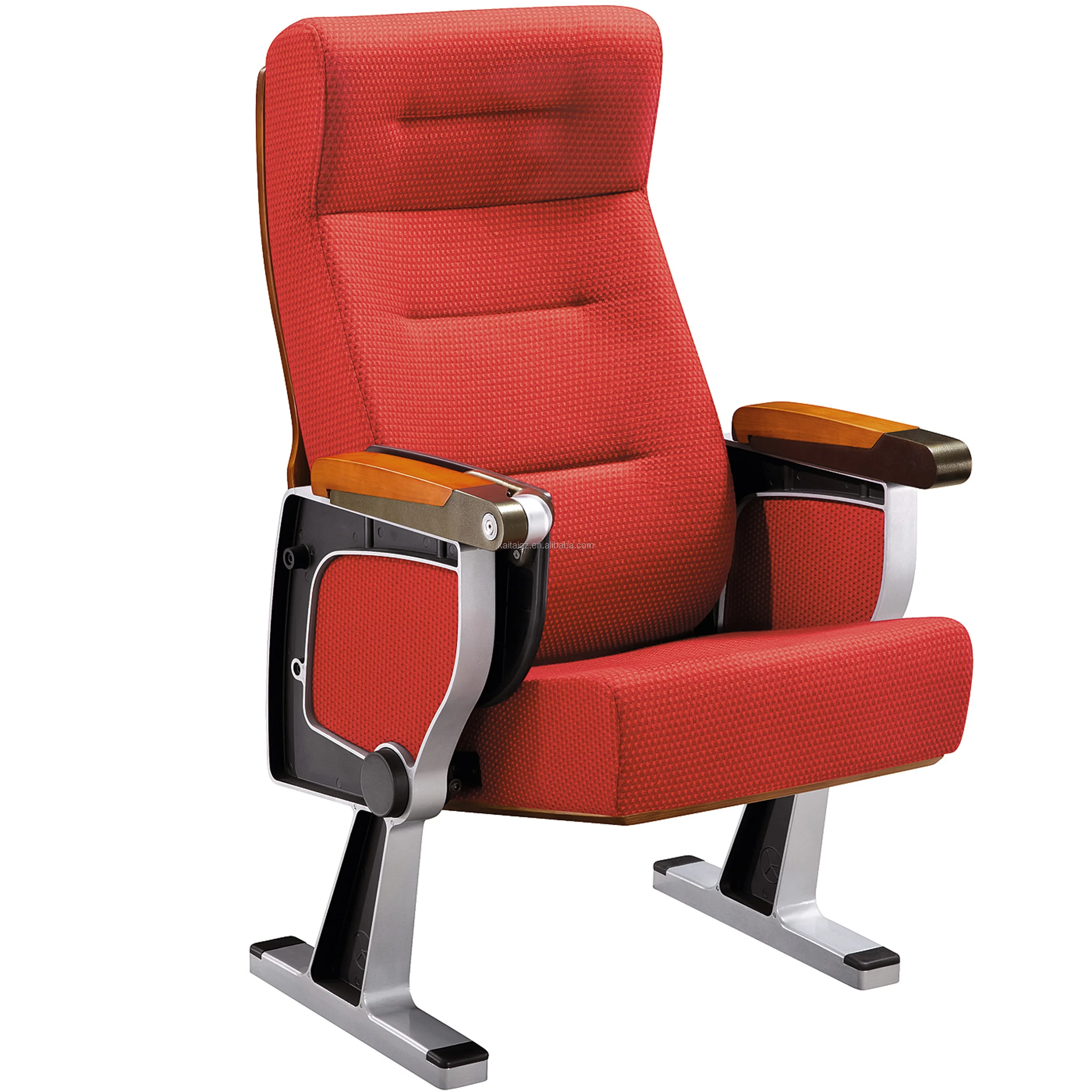 KT-807 Folding aluminium auditorium chair with standard size and back table for lecture hall cinema school univerysity