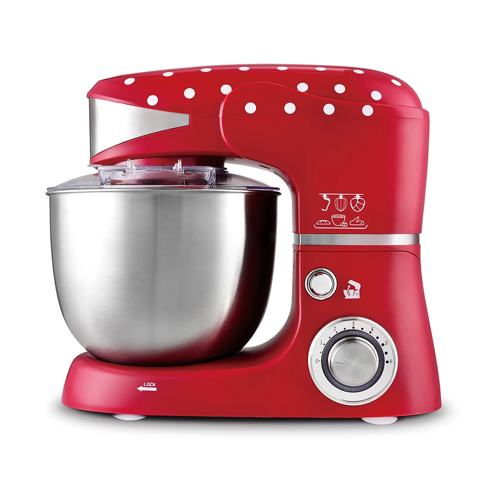 YaFan 1000W Planetary Mixer with 5L Stainless Steel Bowl Kitchen Stand Mixer Meat Grinder Juicer Blender Cake Food Processor