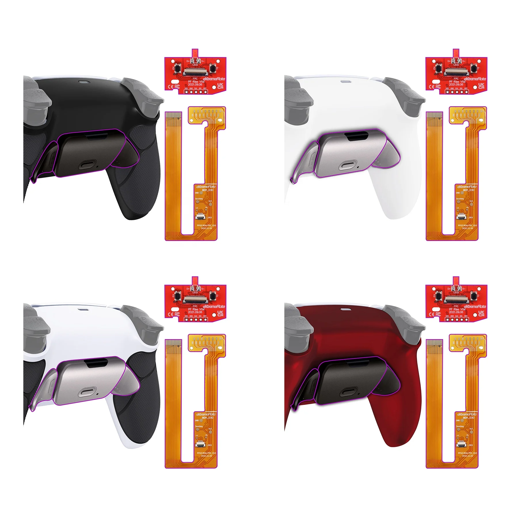 eXtremeRate PS5 Accessories PS5 Mod BDM030 Metal Remap Kit Back Paddle Back Button Attachment Remapper