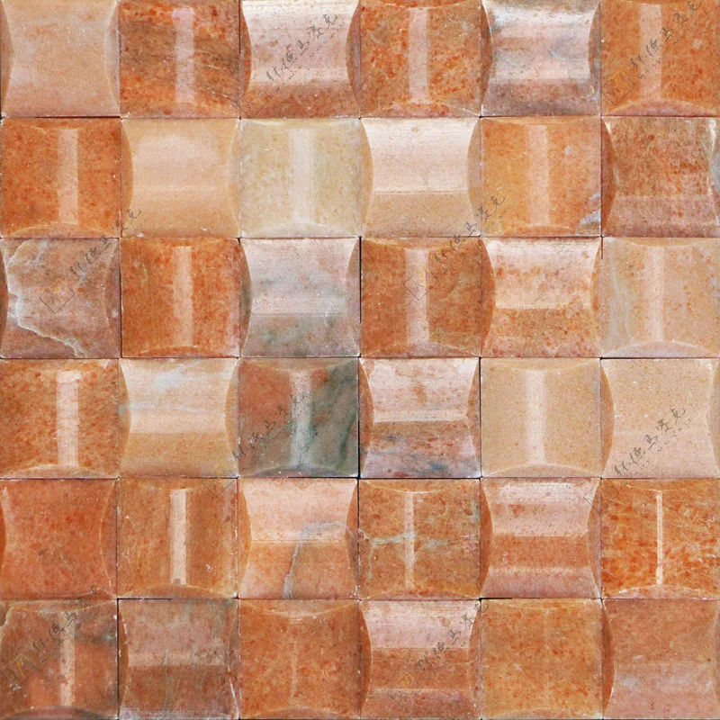 Pure natural marble bread brick entrance porch background stone three-dimensional wall brick