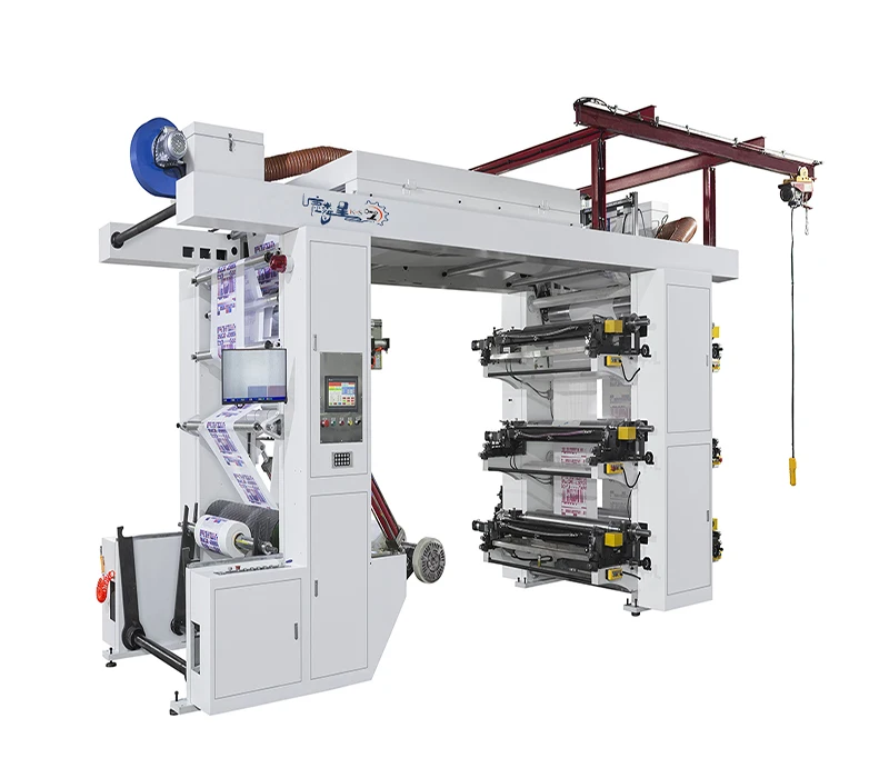 High Speed Six Color Belt Drive Flexographic Machine For Printing Kraft Paper Bag/Cup