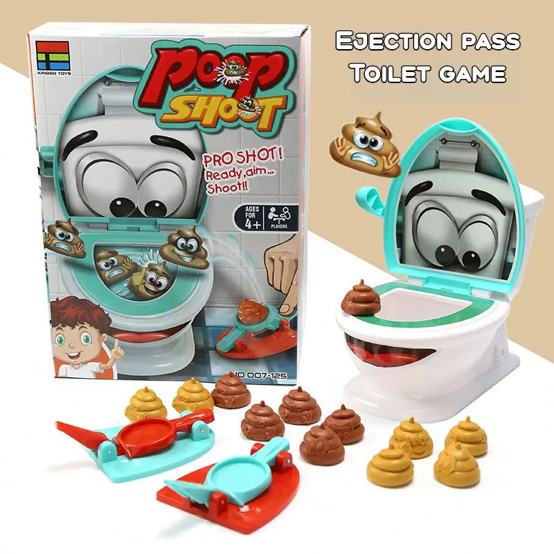 Best-selling  strange trick toilet game parent-child interactive board game projectile poop spoof toy