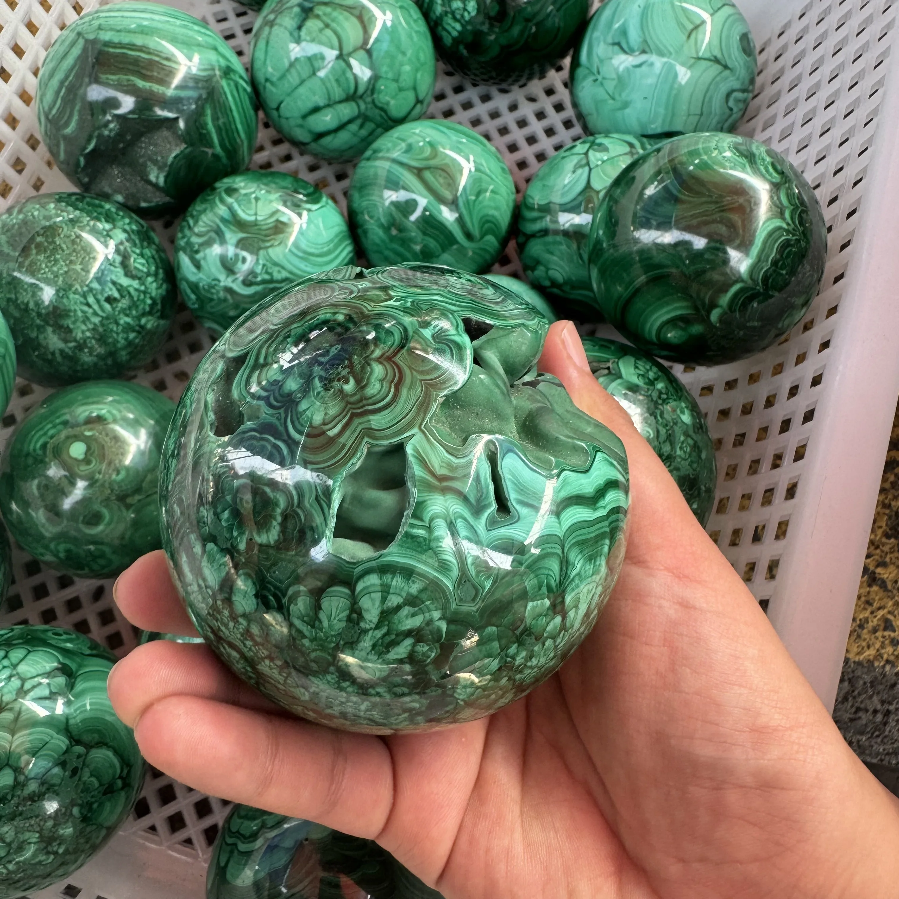 high quality natural malachite  ball natural crystal ball natural  malachite