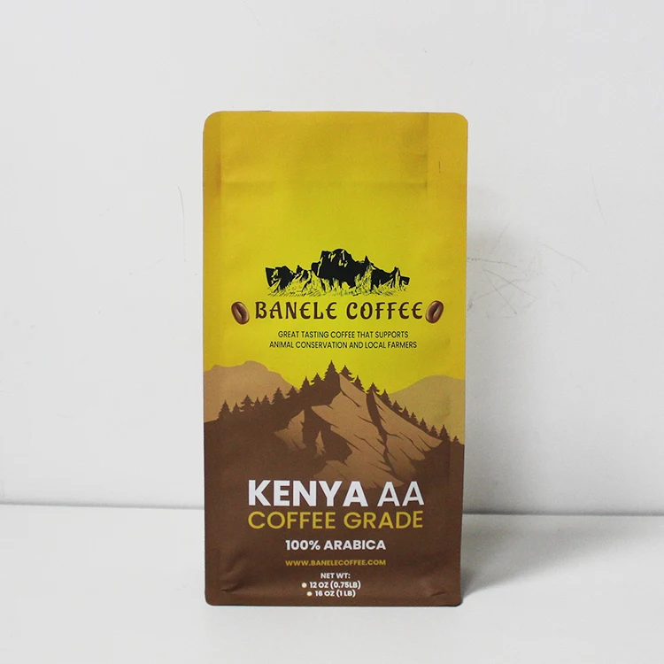 Wholesale Custom Printed High Quality Food Grade Packing Coffee Bag With Valve