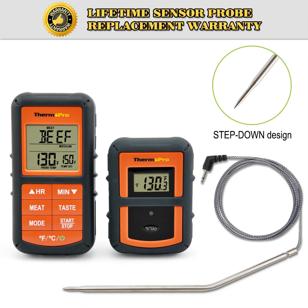 ThermoPro TP07S Digital Wireless Meat Multi Thermometer for Oven with Timer