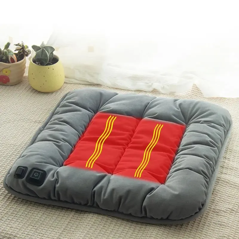 Car heated seat covers with 3 temperature settings.Comfortable heated car seat cushions  heat up quickly in winter  cold weather