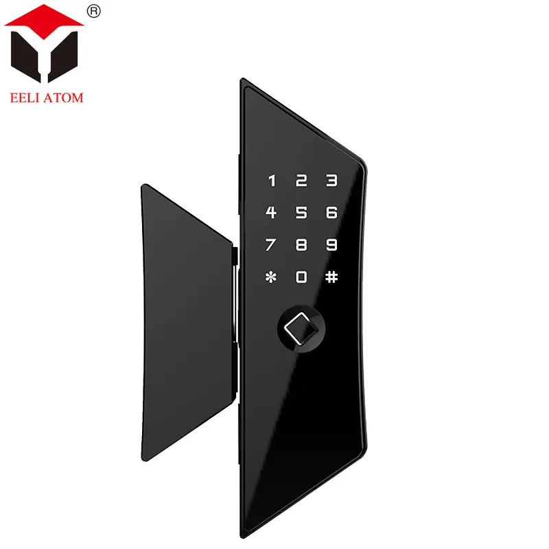 Second hand glass sliding doors Automatic Biometric Fingerprint Glass door lock