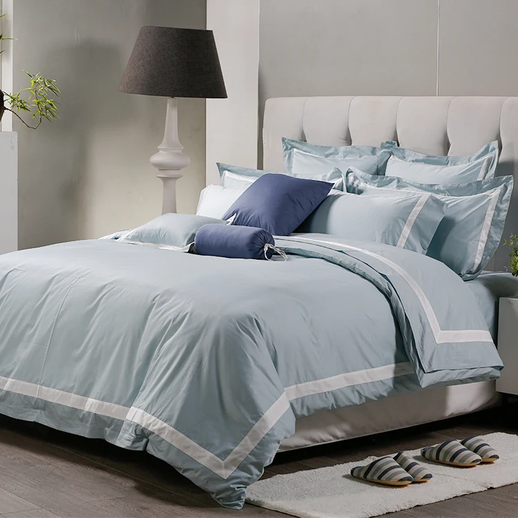 Hotel home linen 100% Cotton Bedding bed Set with Duvet Cover bed sheets high quality