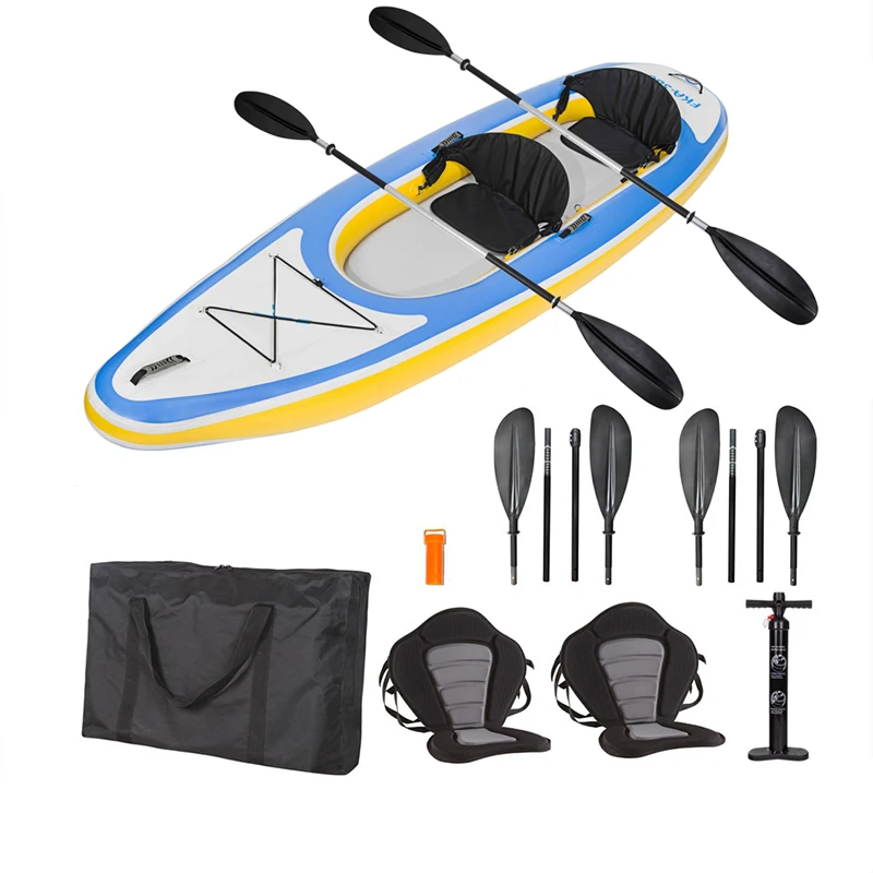 CE Certificate Drop Stitch Canoe/Kayak Rowing Boat 2 Person Fishing Tandem Kayak