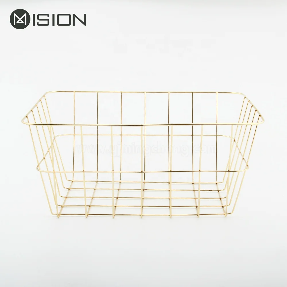 Small square wire iron metal gabion gift basket