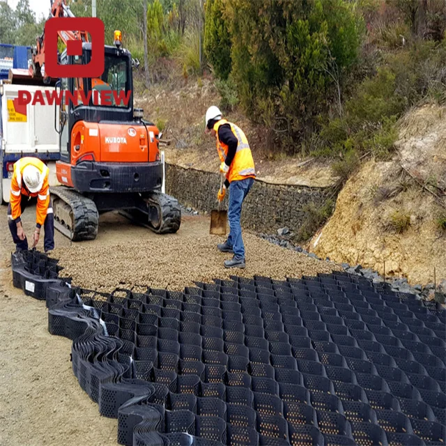 Dawnview Factory Price Gravel Honeycomb Geocell 3d Geocell Lattice for Channel Wall and Highway Construction