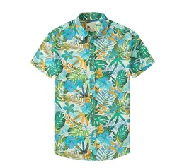 2022 New Summer Hawaiian Shirt Casual Beach Shirts Custom  Design Shirt for Men