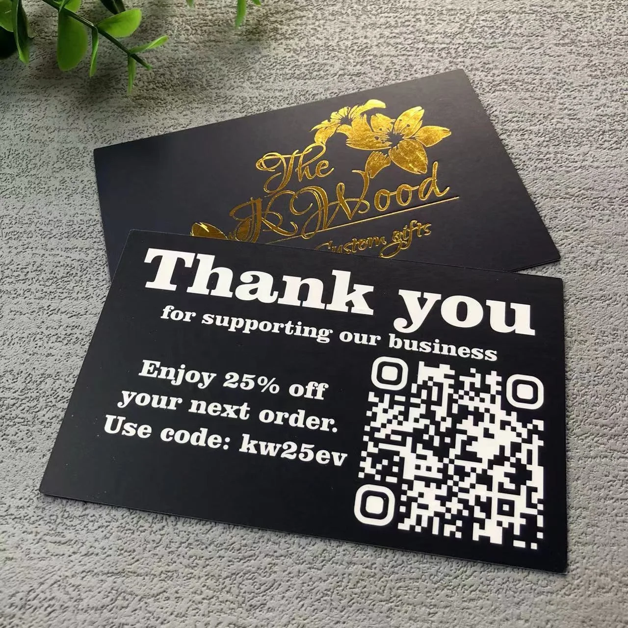 Best Price Wholesale Custom Print gold Foil Luxury Thank You Card Custom Insert Card For Small Business Flyer Printing