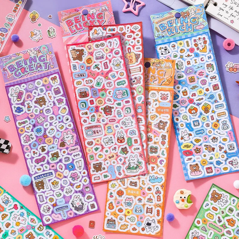 Simno Kawaii Stationery DIY Supplies Kids Journaling Art Craft Scrapbook Collage Mini Sticker for Journal Planner Book