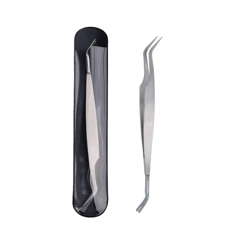 2 in 1 Stainless Steel Professional Pet Dogs Cats Flea Ticks Remove Tweezer