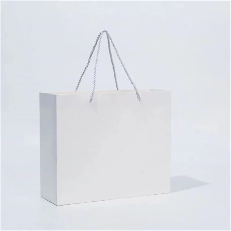 Free sample small quantity customized gold foil paper bag Colorful plain art paper bag