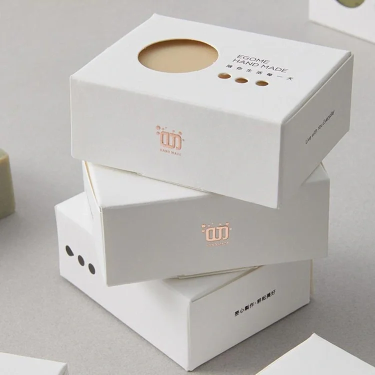 Custom Packaging Manufacturers Home Made Boxes Foldable Eco Friendly Soap Box with Clear Window