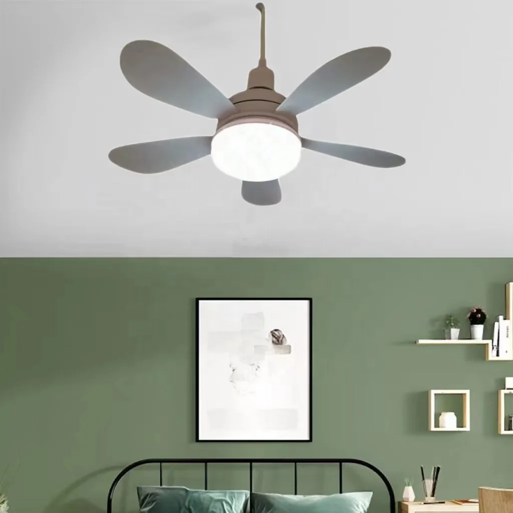 Ceiling Fan With Lights, Low Profile Flush Mount Ceiling Fan, Enclosed Bladeless Fan With Quiet Reversible DC Motor, 6 Speeds