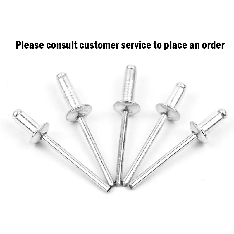 Aluminum alloy open core aluminum rivets, galvanized flat round head aluminum rivets for machinery