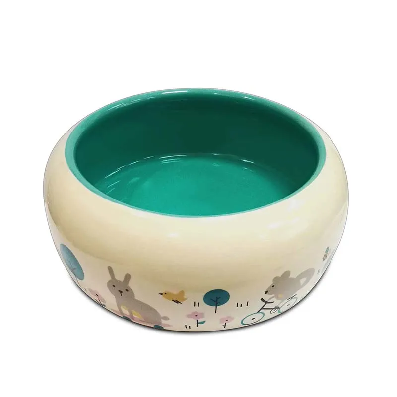 
Rabbit Products Small Pet Bowls Anti-splash Bowl Ceramic Rabbit Feeding Bowl For Rabbits 