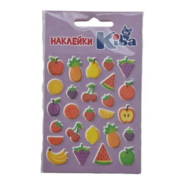 26 Different Stickers, Kids 3d Fluffy Stickers Including Animals, Numbers, Fruits And More