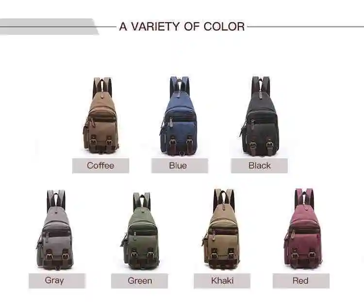 2022 China wholesale boy front cross body chest pack durable canvas shoulder sling chest bag for men