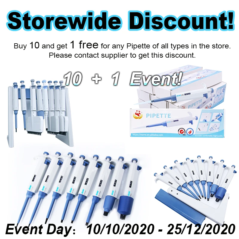  Механическая автоклавируемая пипетка 0 1 мкл ~ 10000 многофункциональная одноканальная Регулируемая