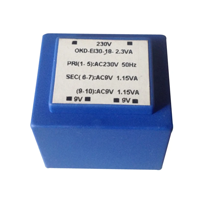 EI 30/18 2.3VA PCB mounting-type transformer Encapsulated Transformers manufacturer